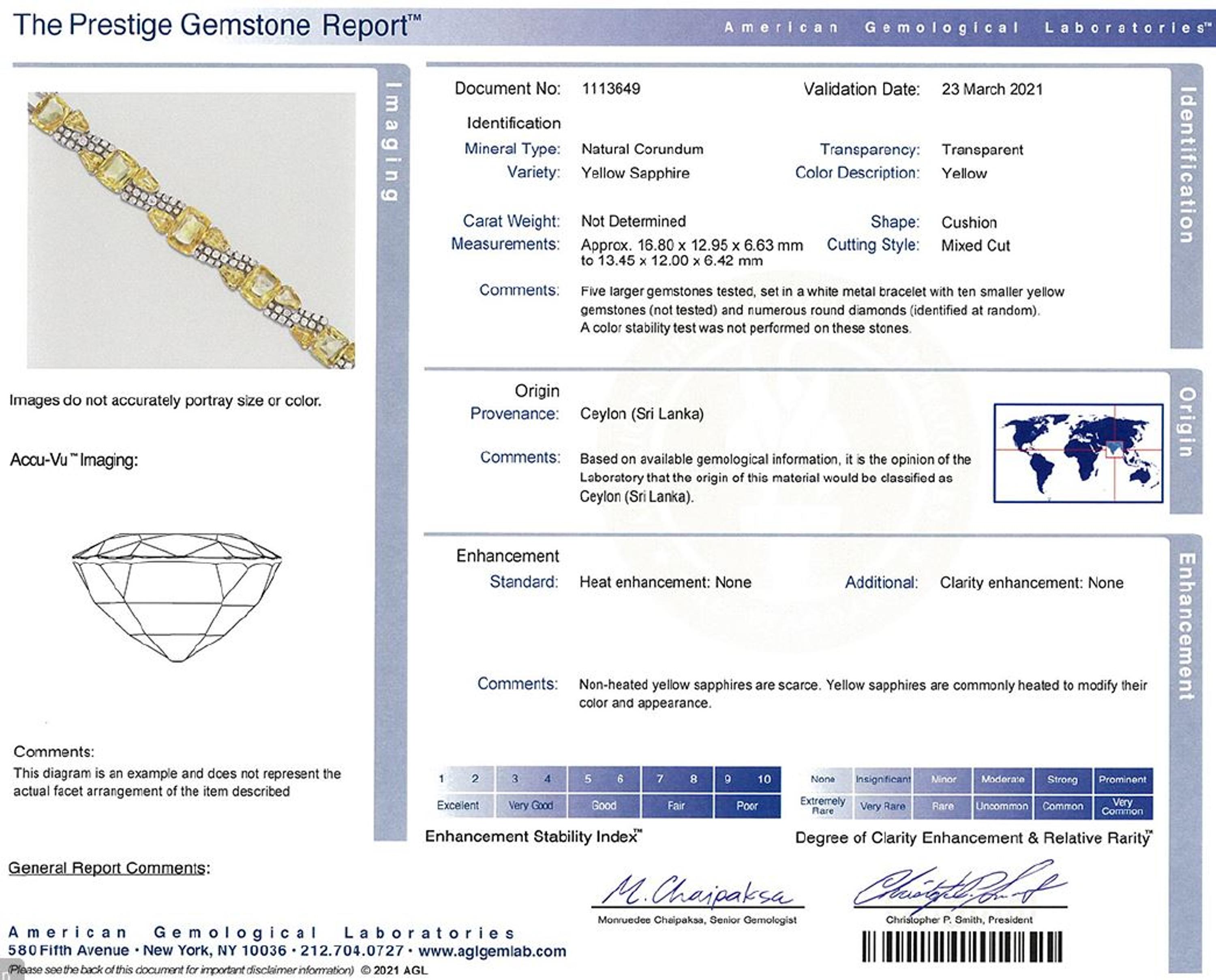 OSCAR HEYMAN & BROTHERS, YELLOW SAPPHIRE AND DIAMOND BRACELET