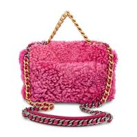 Chanel, 19 Flap Bag in Fuchsia Shearling
