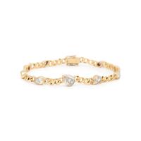 YELLOW GOLD AND DIAMOND BRACELET