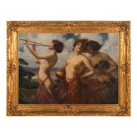 Eduard Ansen-Hoffman (German, 1820-1904) — A Satyr and Two Bacchantes