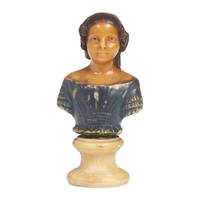 A Colored Wax Bust of a Young Girl