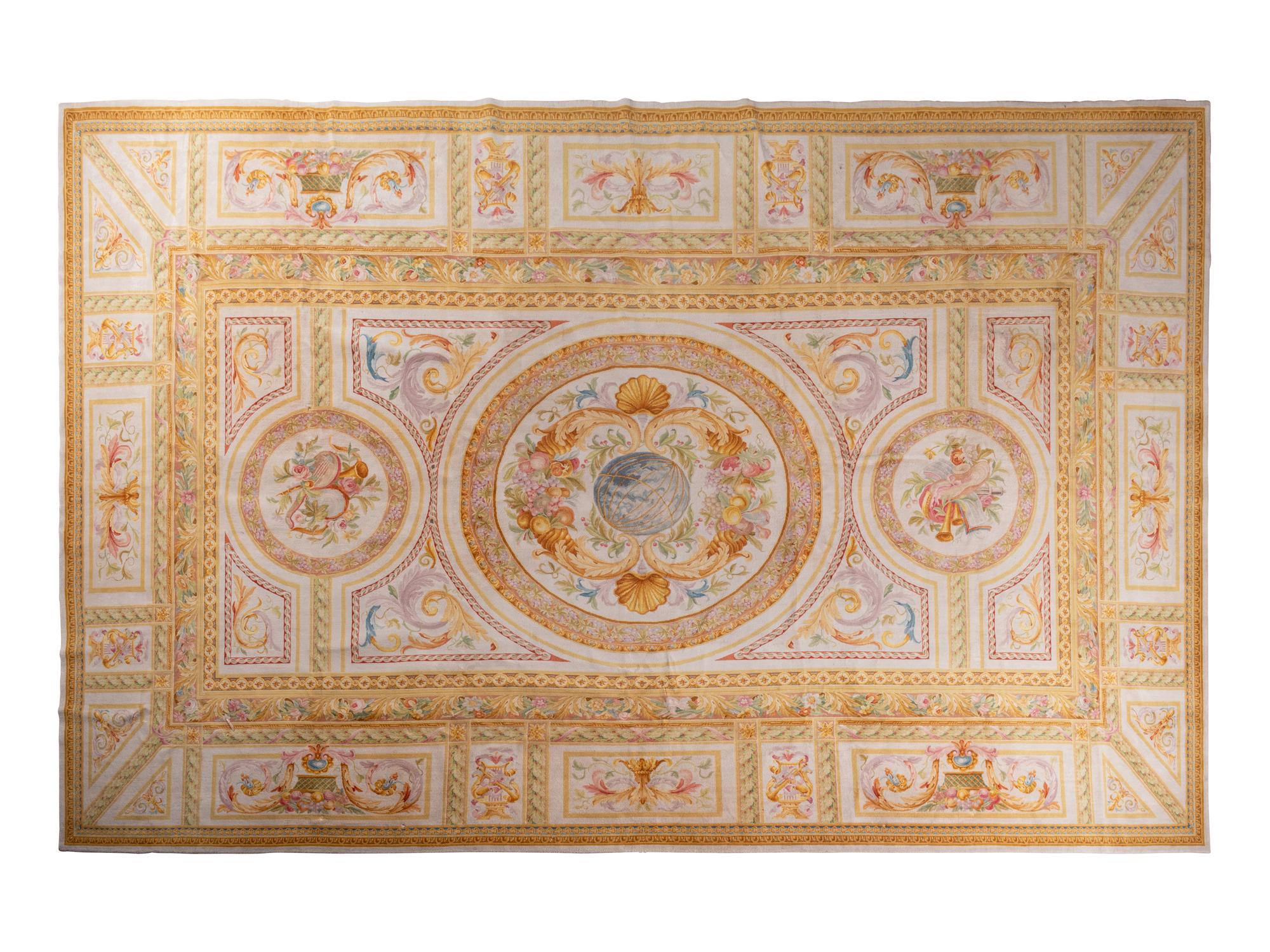 An Aubusson Style Wool Rug