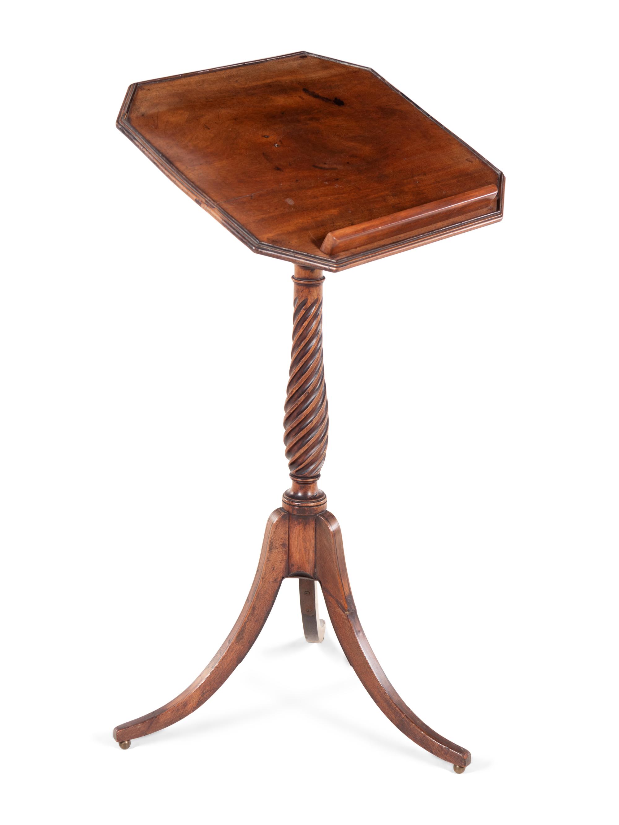 A Regency Style Mahogany Music Stand
