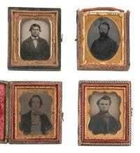 [EARLY PHOTOGRAPHY]. 32 ambrotypes and tintypes of men of varying ages.