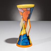 Clarice Cliff (English, 1899–1972) — Sunray pattern Yo Yo Vase