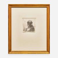 Rembrandt van Rijn (Dutch, 1606–1669) Old Bearded Man in a High Fur Cap, with Eyes Closed