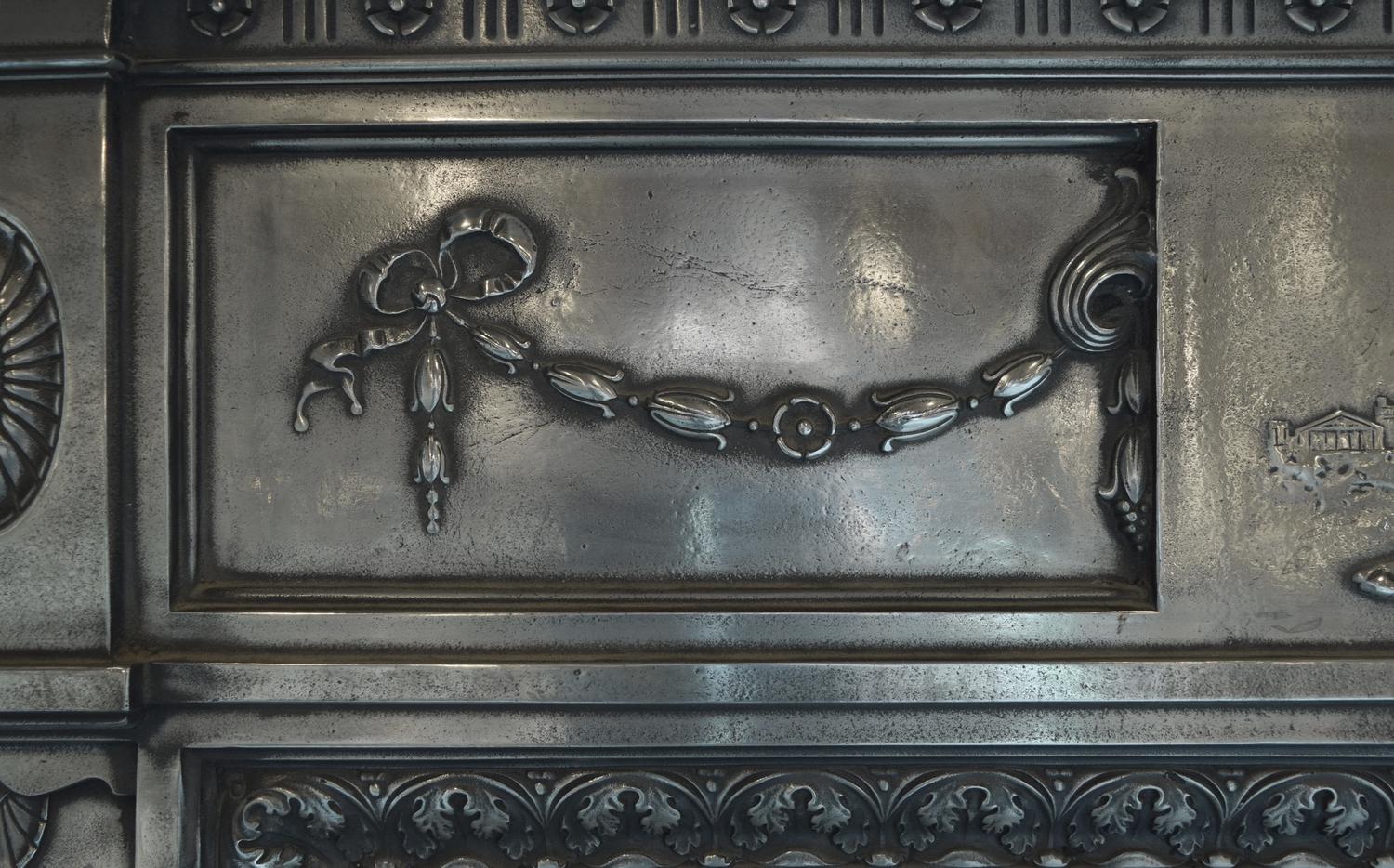 A Cast Iron Fireplace Mantel 60.5" W x 9.25" D x 54.75"H — England, Circa 1880