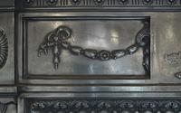 A Cast Iron Fireplace Mantel 60.5" W x 9.25" D x 54.75"H — England, Circa 1880