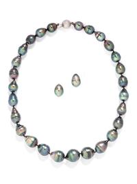 A Collection of Tahitian Baroque Cultured Pearl Jewelry,