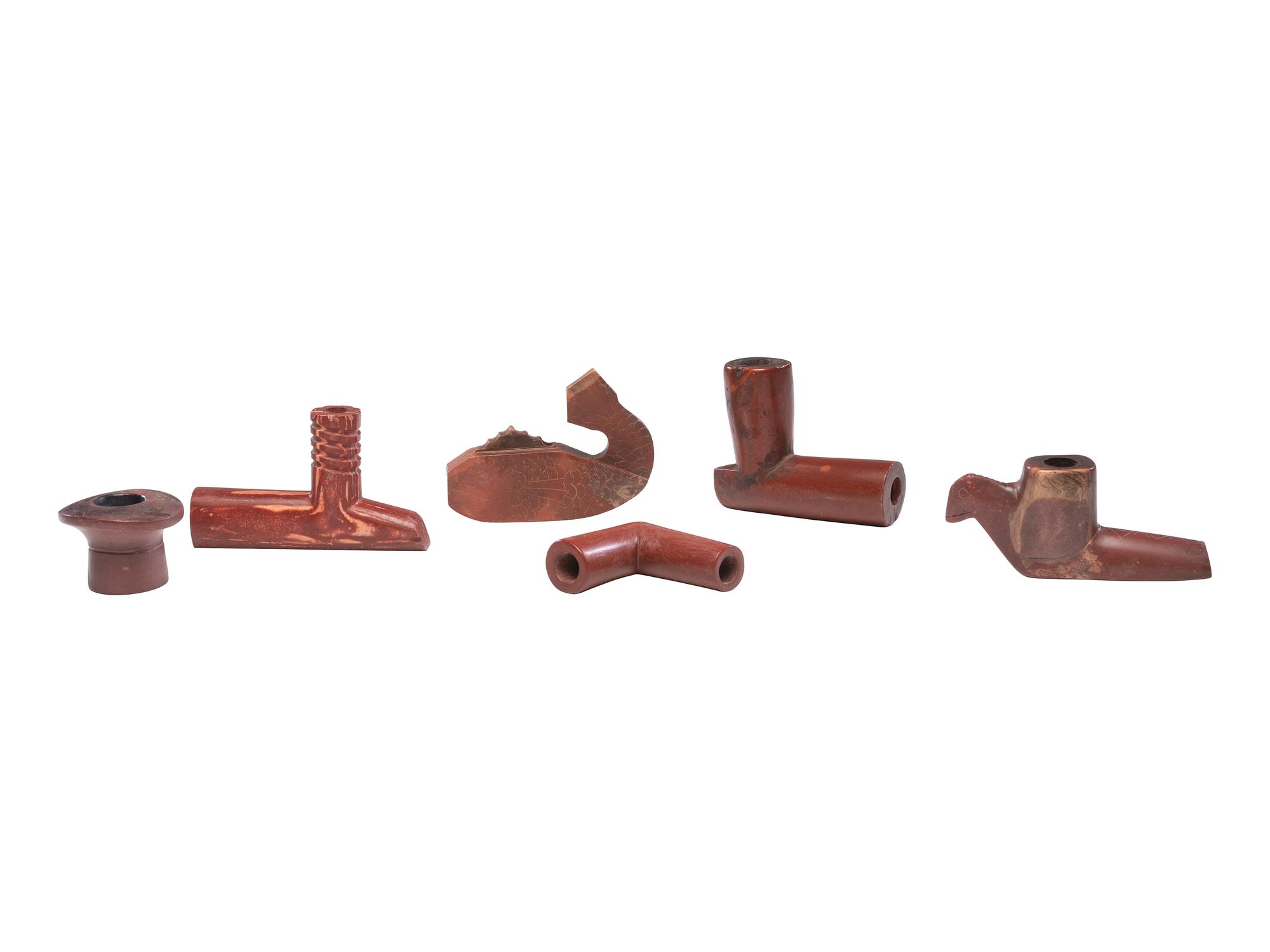 Collection of Catlinite Pipe Bowls
