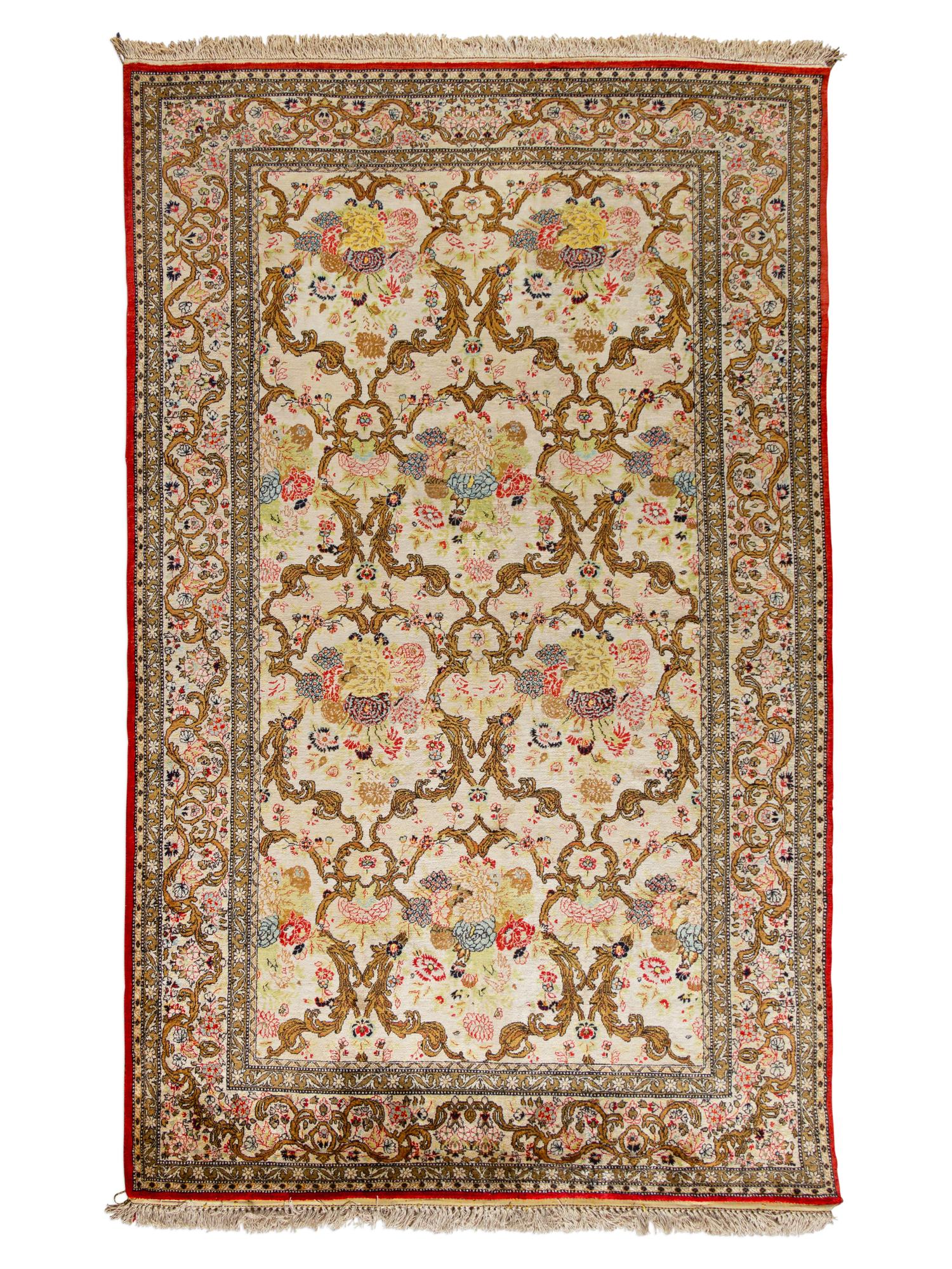 A Tabriz Silk Rug