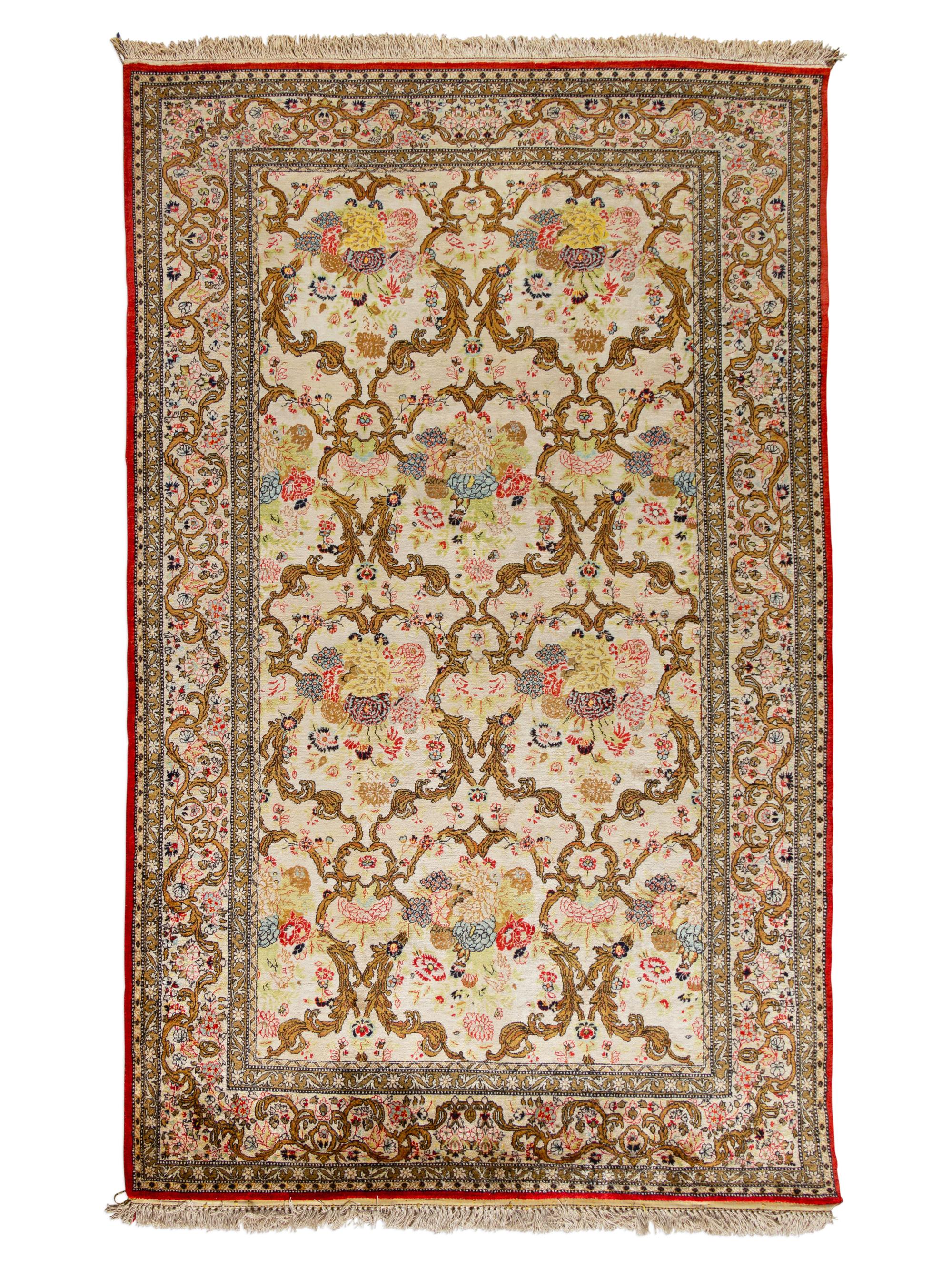 A Tabriz Silk Rug