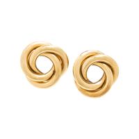 Yellow Gold Knot Earrings