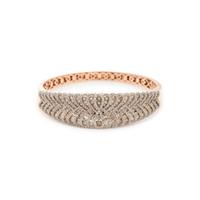 DIAMOND AND COLORED DIAMOND BANGLE BRACELET