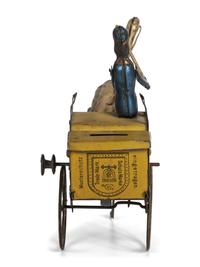 A Lehmann 'Kamerun' Tin Lithograph Ostrich Cart Toy