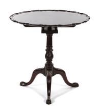 A George III Style Mahogany Tilt-Top Tea Table
