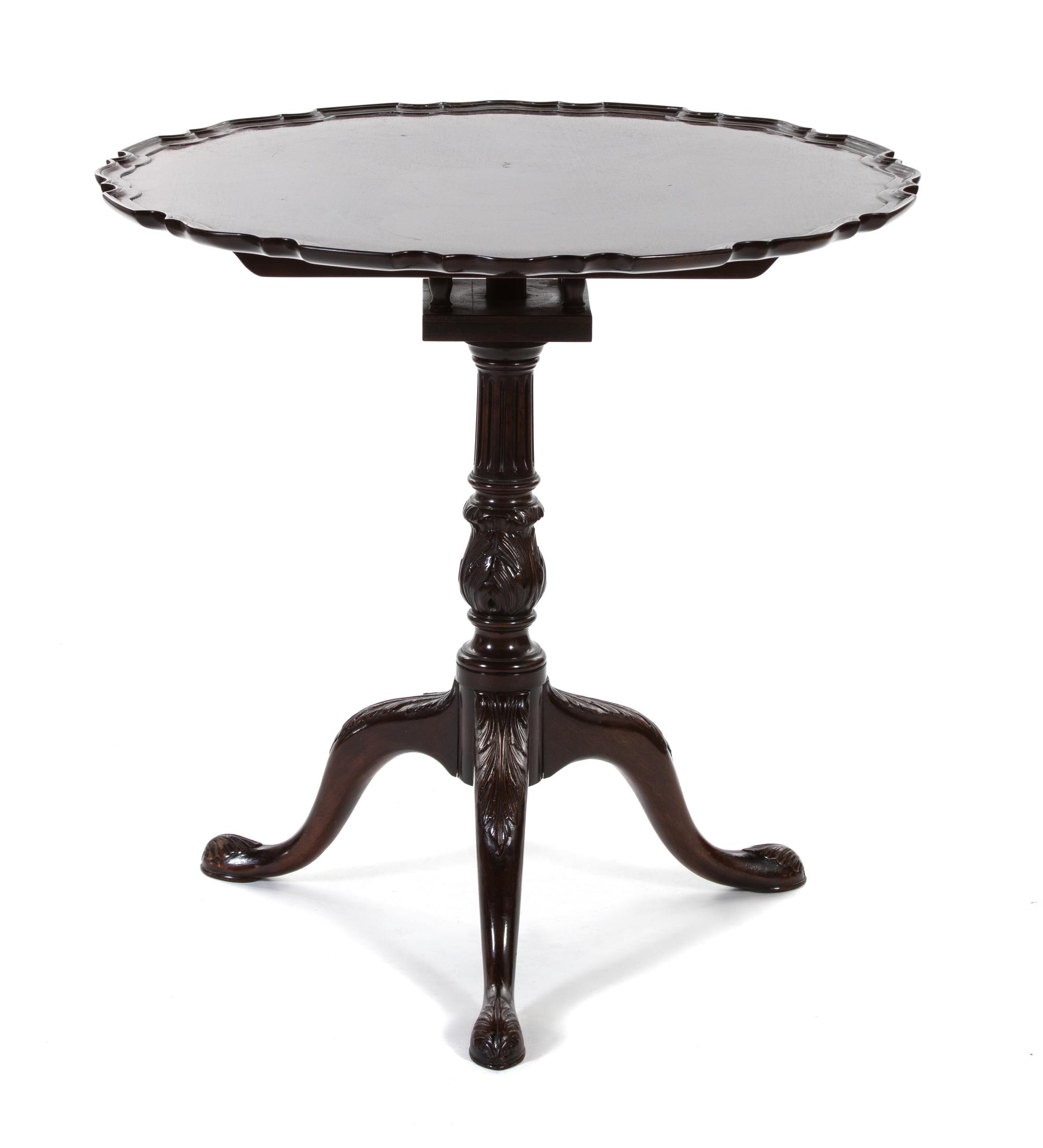 A George III Style Mahogany Tilt-Top Tea Table