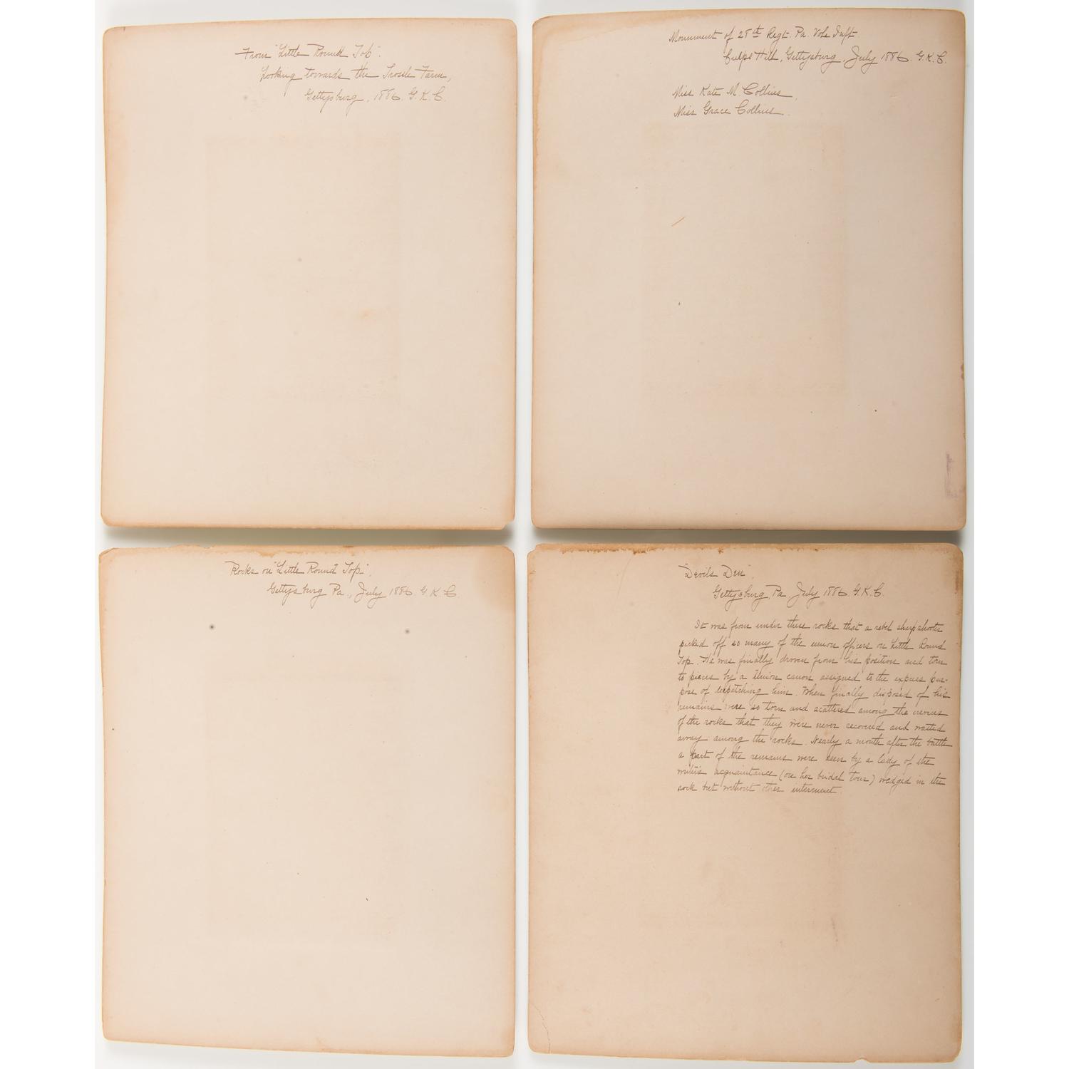 Gettysburg Reunion Photograph Collection Identified to Lieutenant George K. Collins, 149th New York Infantry, Twice WIA
