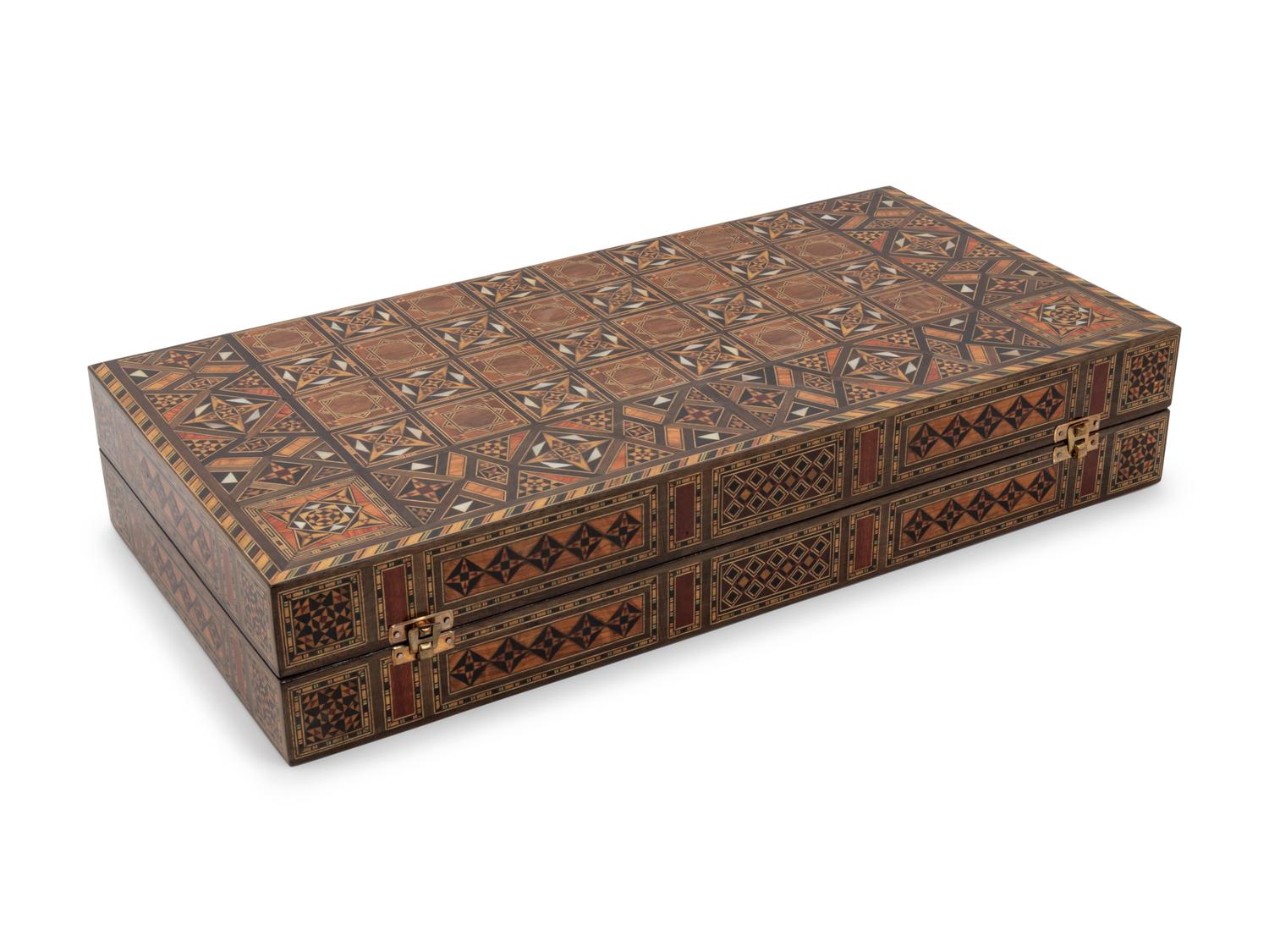 Three Syrian Mosaic Marquetry Game Boards
