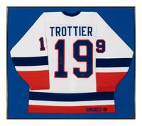 A Group of Signed Autograph Hockey Hall of Fame Jersey Displays