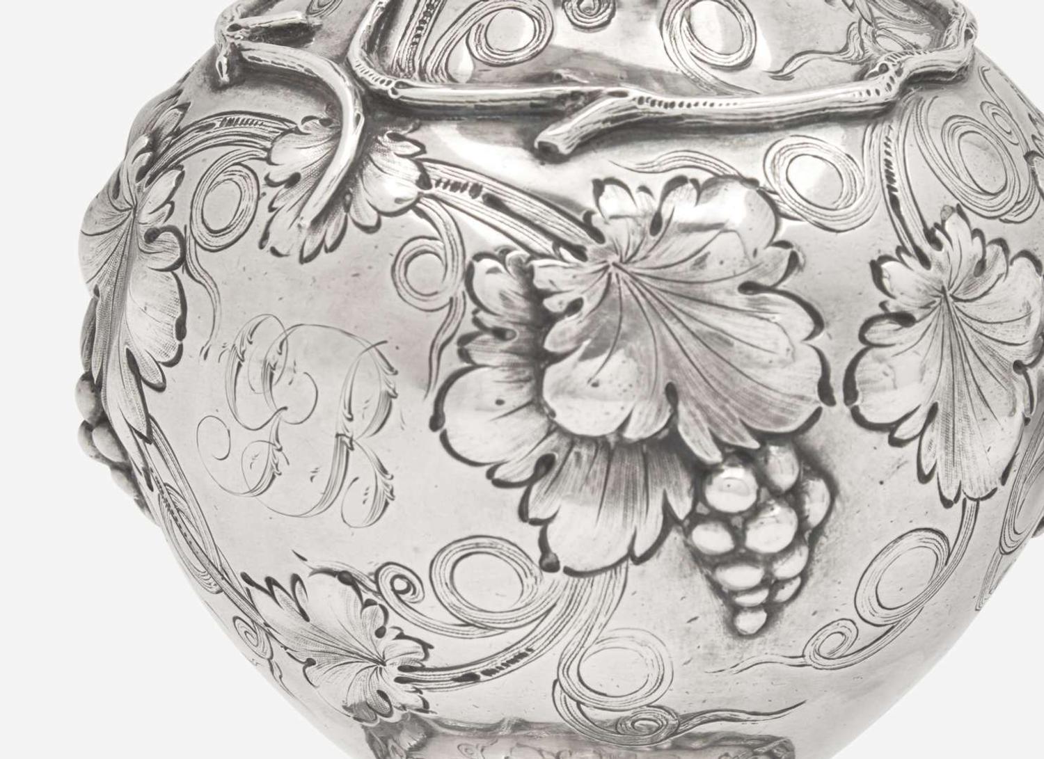 An assembled group of three silver repoussé tablewares, Canfield Brothers & Co. (active 1866-1879), Baltimore, MD, Reed & Barton, Taunton, MA, and Gelston & Co. (active 1837-1838), New York, NY, circa 1837-1890s