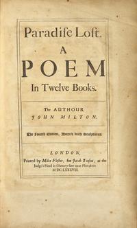 Milton, John. Paradise Lost. A Poem in Twelve Books