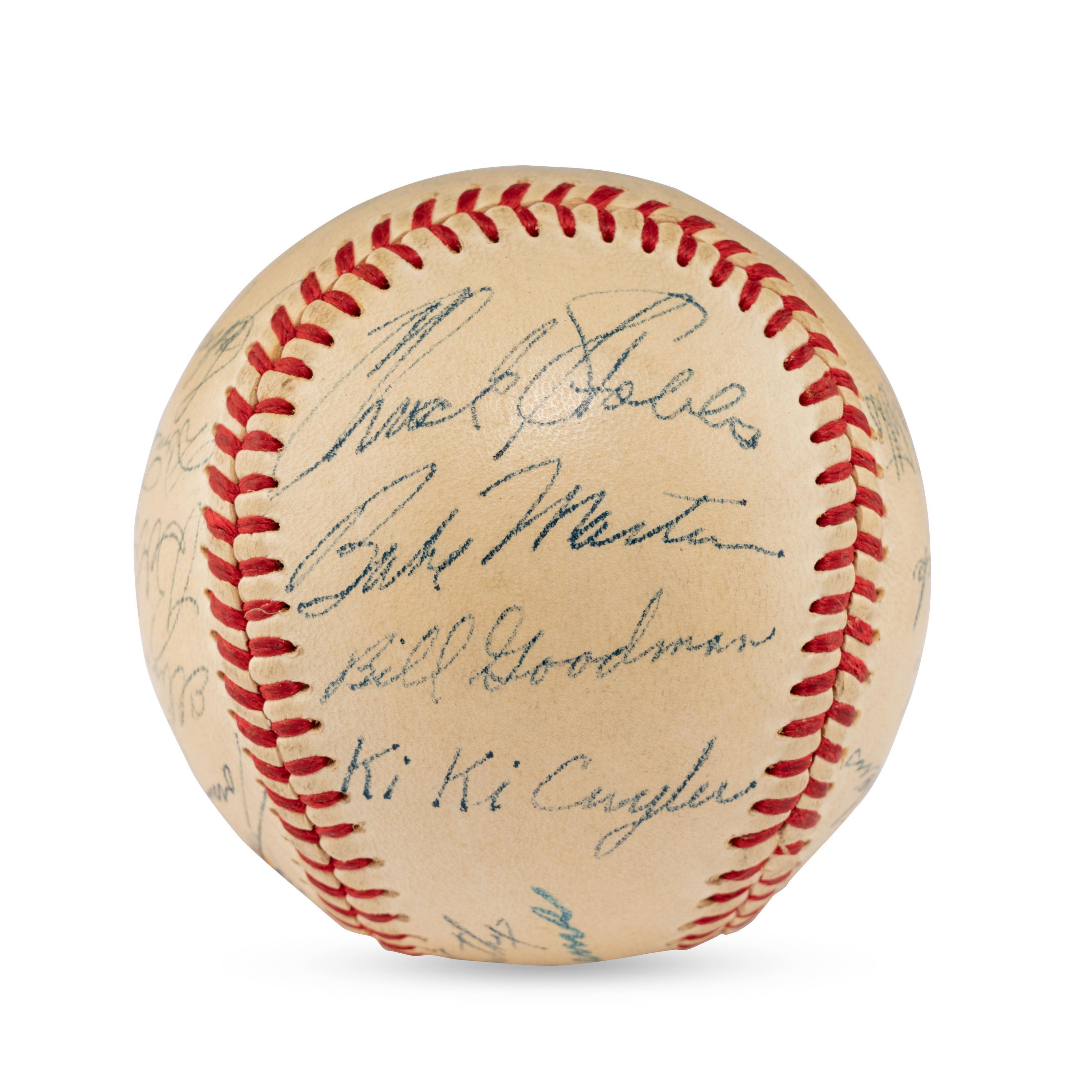 A 1949 Boston Red Sox Team Signed Autograph Baseball