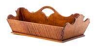 A Wood Hinge-Top Box and An Eldred Wheeler Maple Knife Box Length of knife box 16 1/4 inches. — 20TH CENTURY