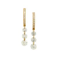 RAPHAELE CANOT, YELLOW GOLD AND DIAMOND 'SET FREE' EARRINGS