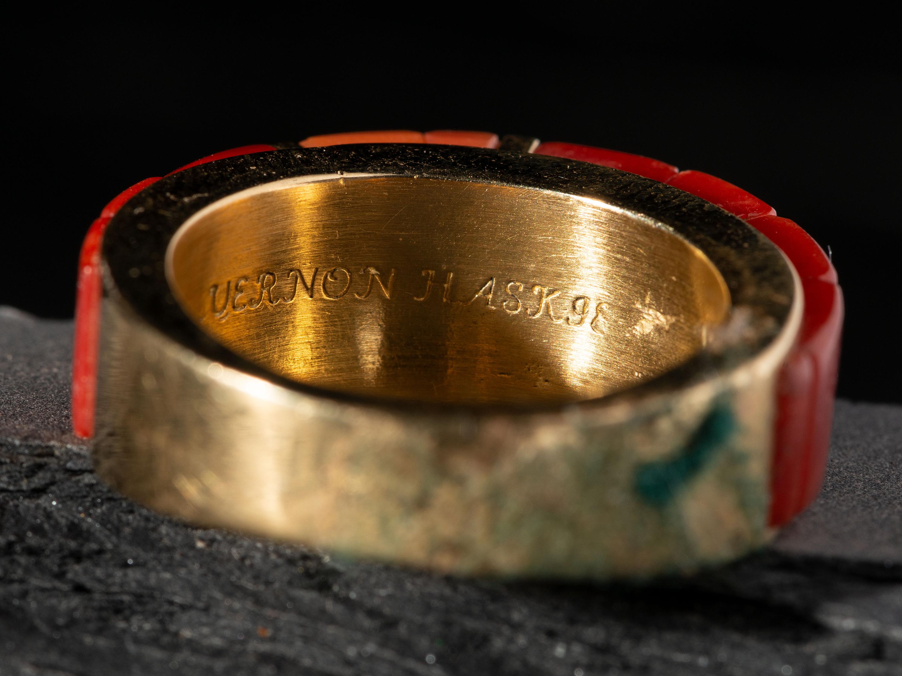 18K Gold and Coral Ring