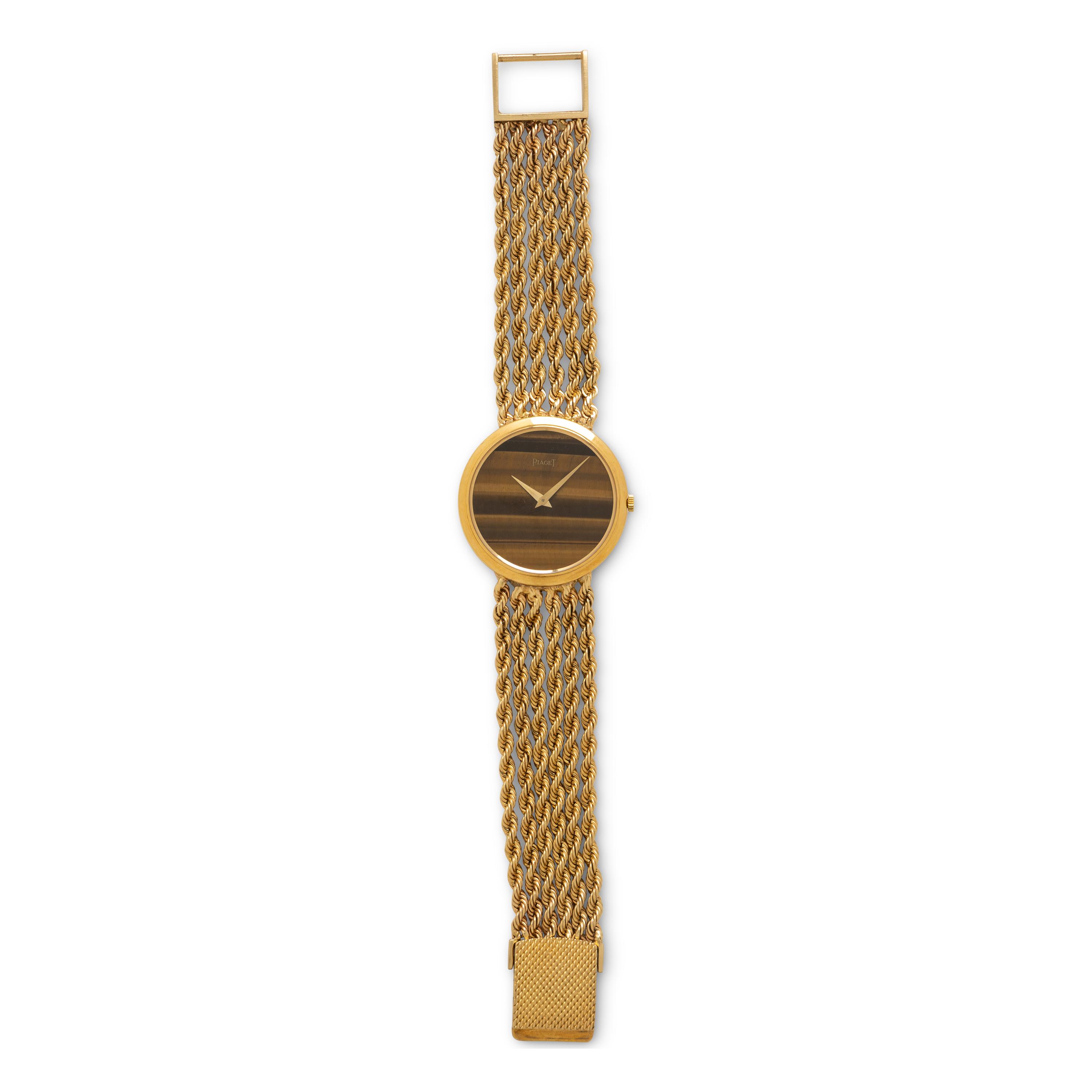 Piaget, Ref. 902, 18K Yellow Gold Watch with Tiger's Eye Dial