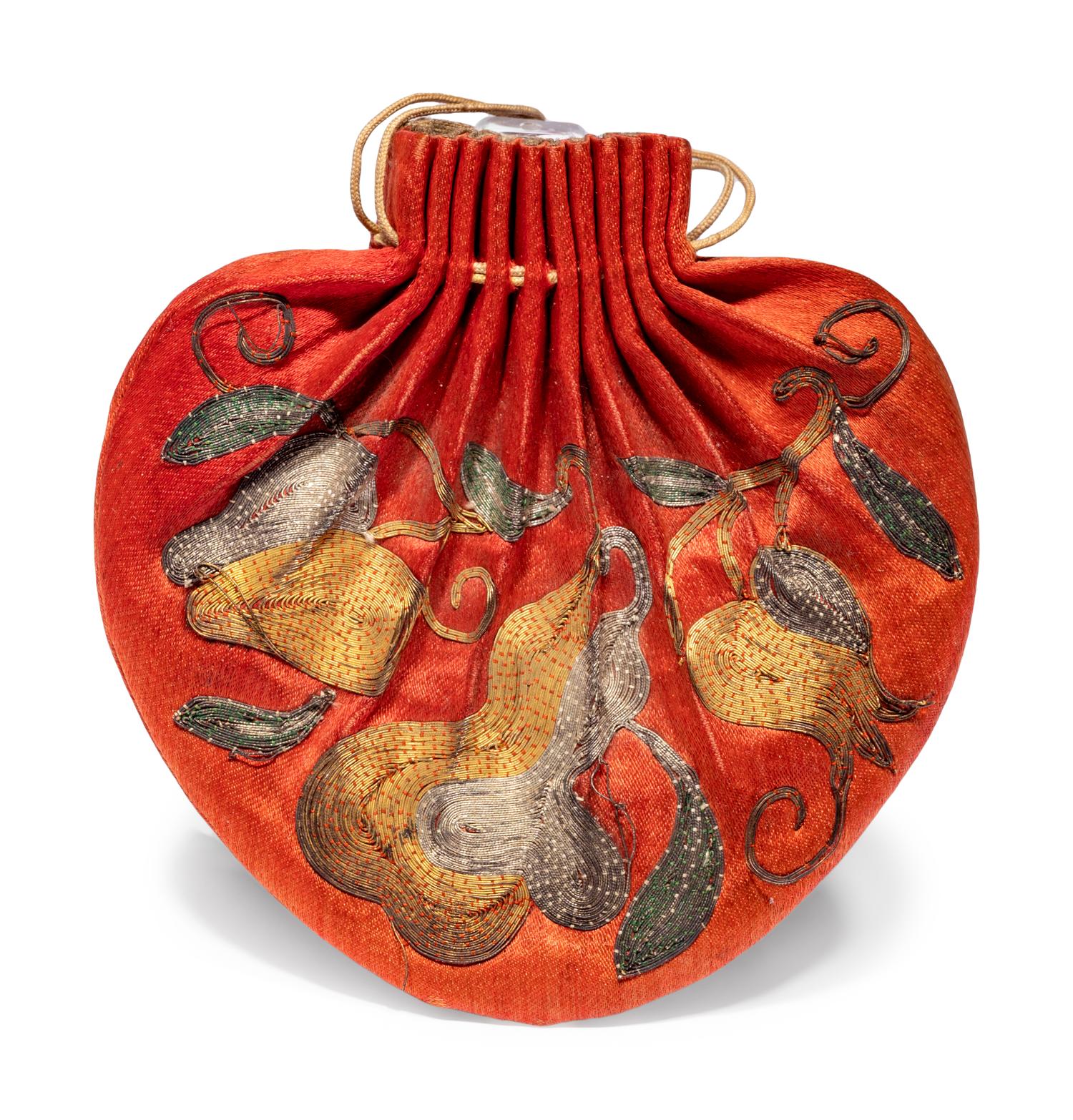 Four Chinese Embroidered Silk Purses