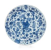 A Chinese Export Blue and White Porcelain Charger