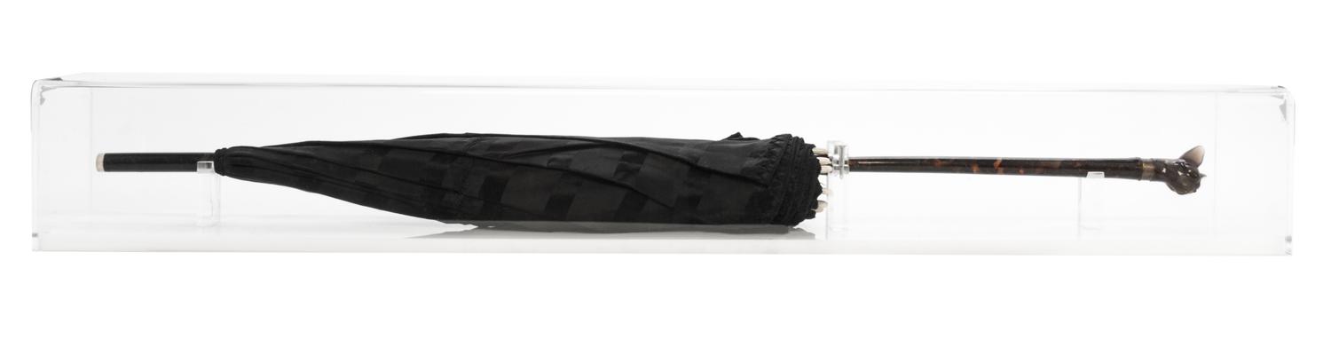 An Austrian Agate, Tortoise Shell and Silver Mounted Parasol Length of parasol 34 inches. — CIRCA 1870