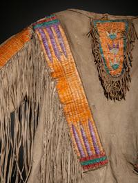 Fort Berthold Quilled Hide Shirt
