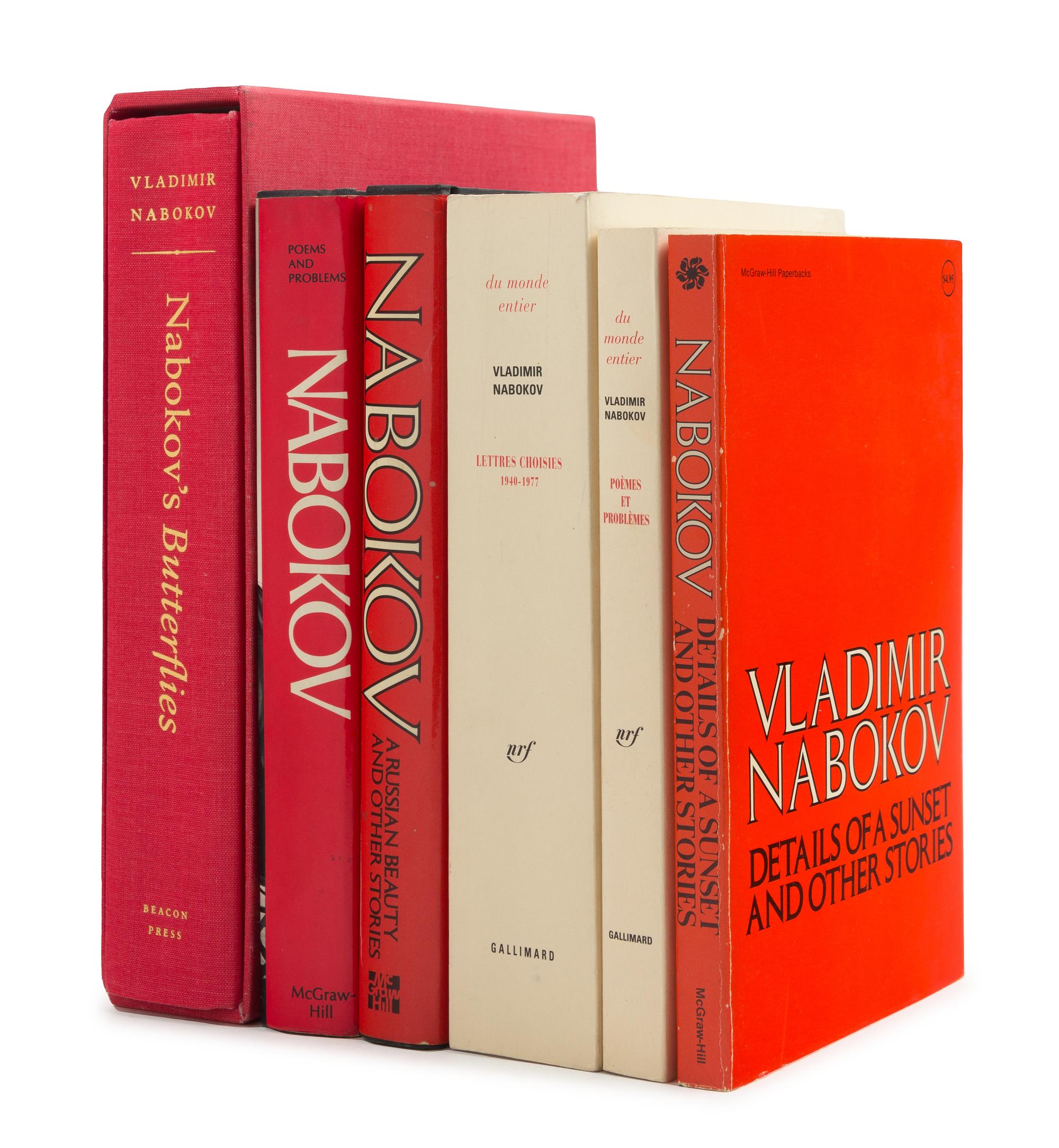 NABOKOV, Vladimir. A group of approximately works, comprising: Selected and collected letters, works in translation, literatures...