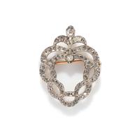 ANTIQUE, DIAMOND BROOCH