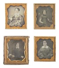 [EARLY PHOTOGRAPHY]. 32 sixth plate daguerreotype portraits of young to middle-aged women.