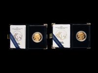 Two 2006-W American Buffalo $50 1 oz. Gold Proof Coins