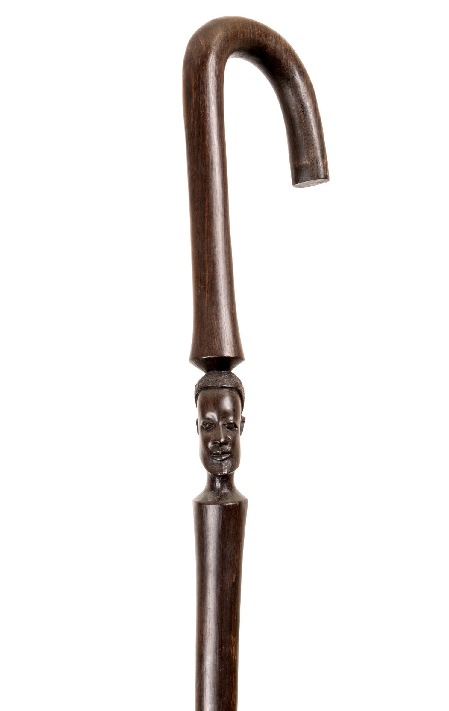 Five Carved Wood Walking Sticks
