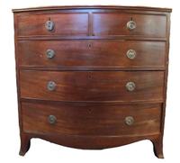 Federal mahogany bowfront chest of drawers circa 1820