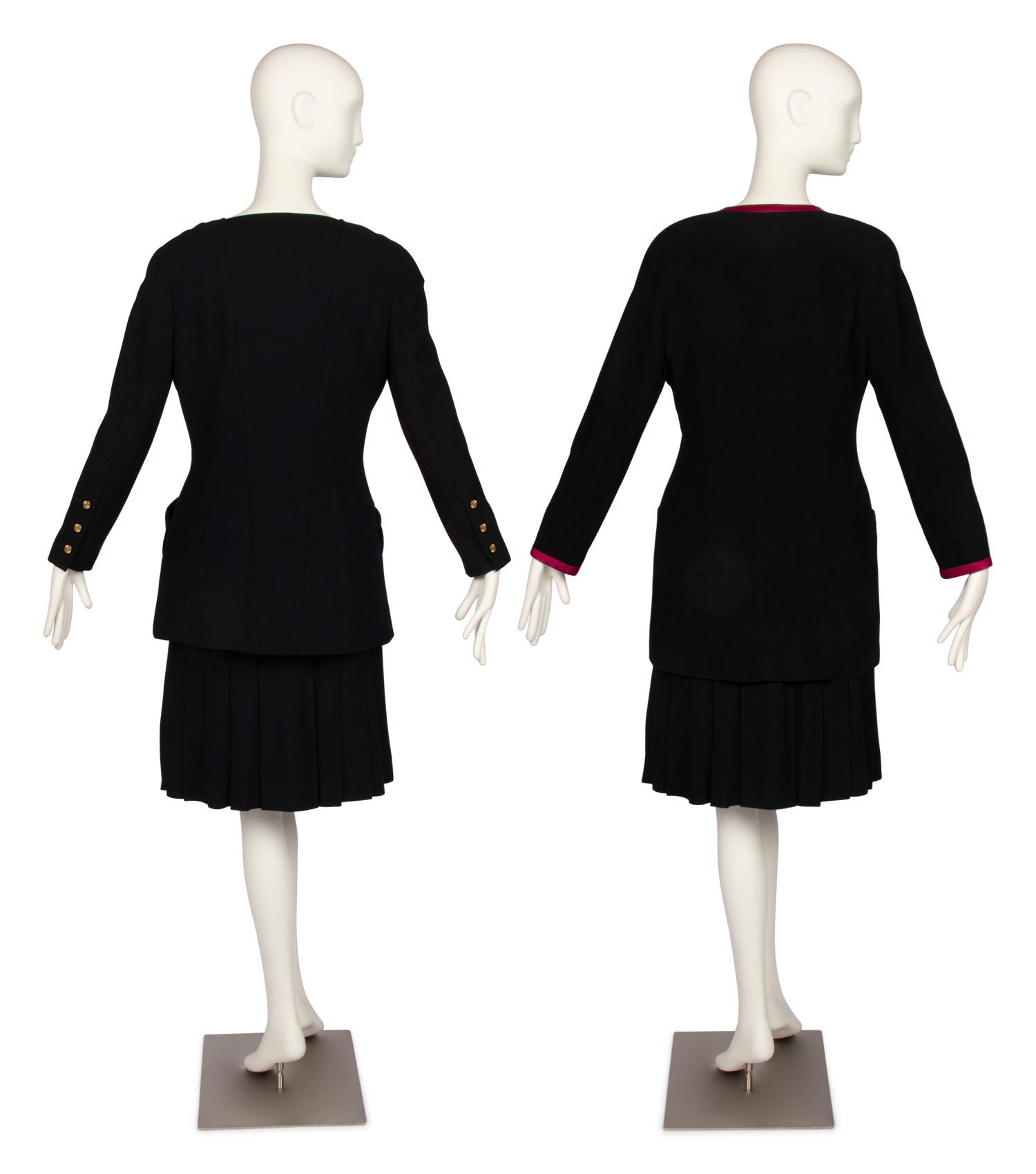Three Chanel Pieces: One Jacket, One Skirt Suit, 1985-90s