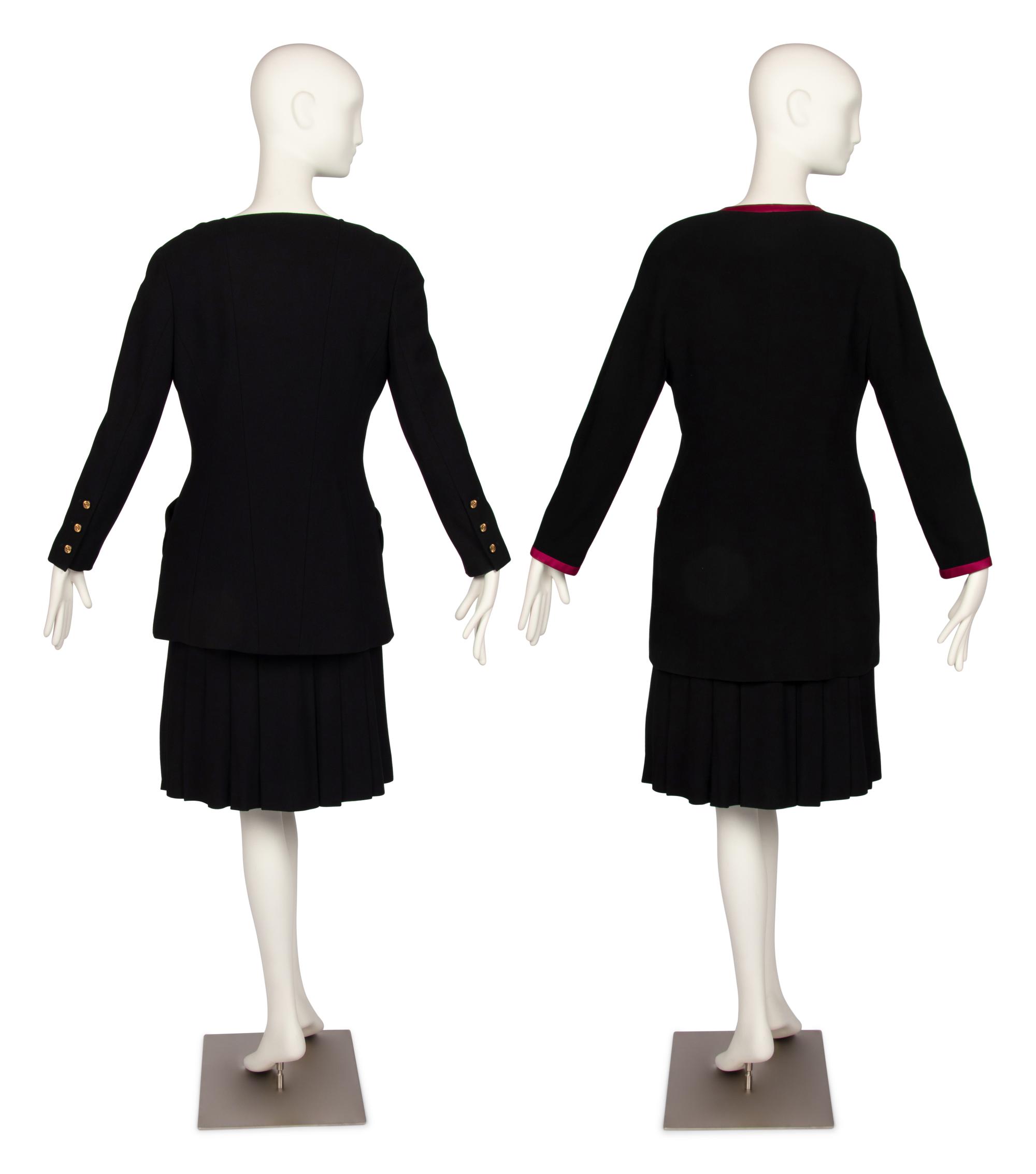 Three Chanel Pieces: One Jacket, One Skirt Suit, 1985-90s