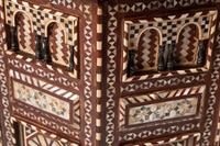 A Pair of Levantine Marquetry and Mother-of-Pearl Inlaid Octagonal Side Tables
