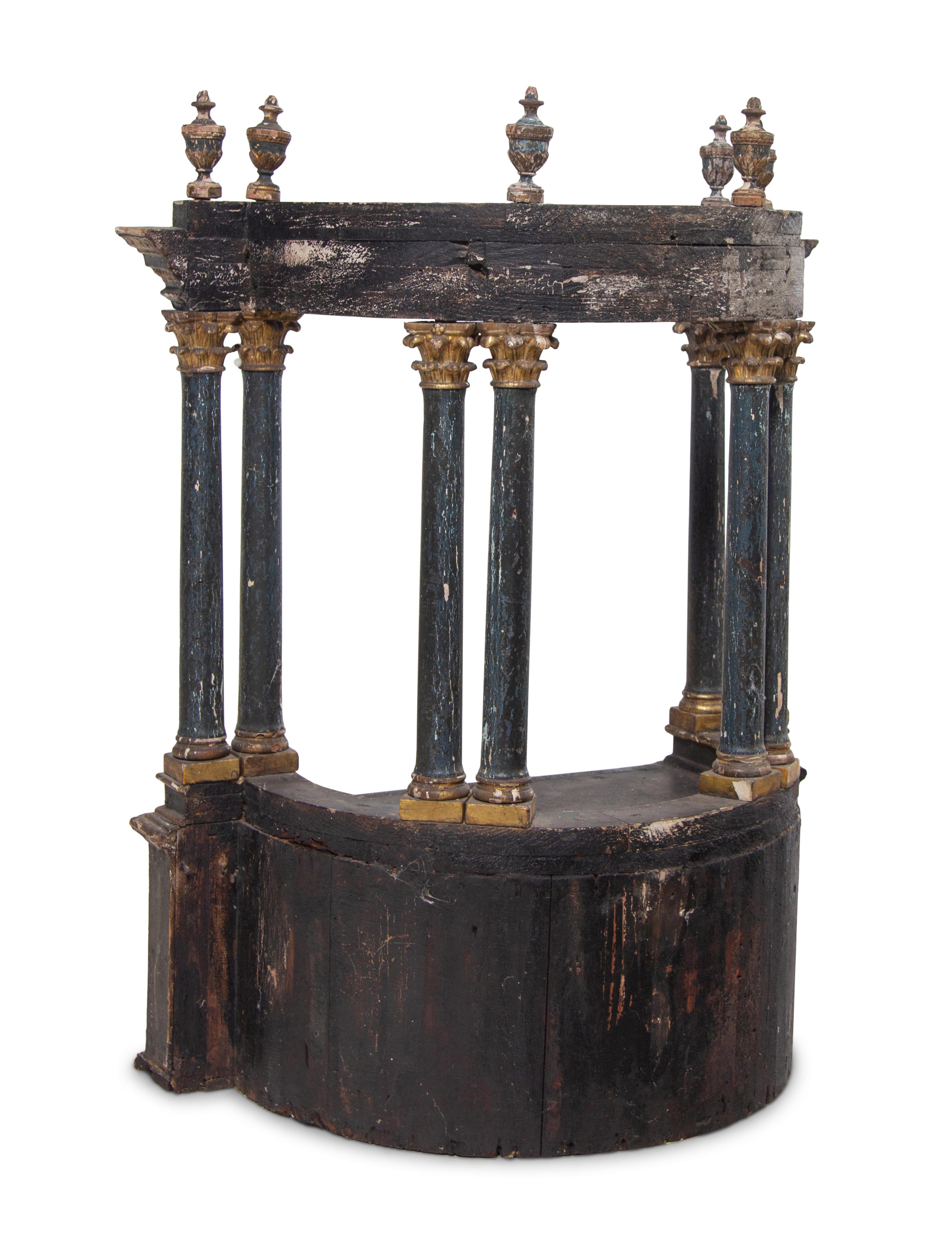 An Italian Painted Architectural Model