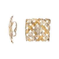 Gabriel Ofiesh, Sterling Silver and Yellow Gold-Plated Woven Earrings