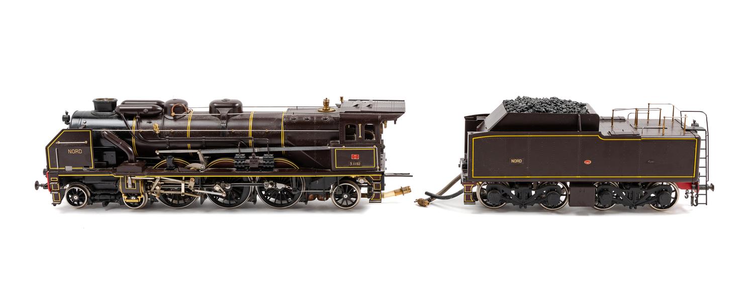 An Aster/Fulgurex Polychrome 1-Gauge S.N.C.F: Nord Locomotive and Tender