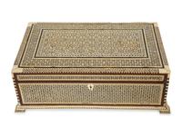 An Egyptian Mother-of-Pearl Parquetry Table Box