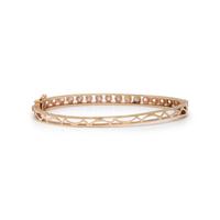 YELLOW GOLD AND DIAMOND BANGLE BRACELET
