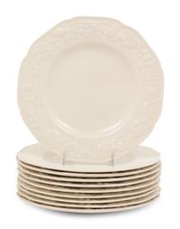 A Set of Ten Crown Ducal Creamware Salad Plates